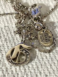 Juicy couture Silver Gothic Letter necklace & pendant