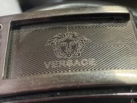 Versace Charcoal belt buckle with Medusa Logo vintage, 1989 stamped