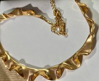 Kate Spade Gold tone  “Frilled to Pieces” crew necklace