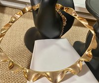 Kate Spade Gold tone  “Frilled to Pieces” crew necklace
