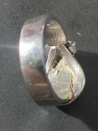 925 silver tone belt ring