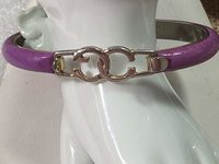 Gucci Vintage 1970s Purple leather bangle
