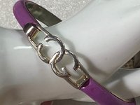 Gucci Vintage 1970s Purple leather bangle