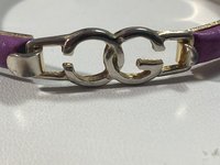 Gucci Vintage 1970s Purple leather bangle