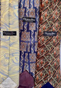 Christian Dior Monssieur Necktie, Vintage with beautiful brown tones Acanthus leaf patterns.