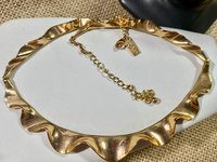 Kate Spade Gold tone  “Frilled to Pieces” crew necklace