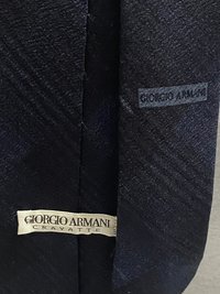 Black Textured Giorgio Armani necktie.