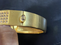 Sparkly Gold Plated Pave Belt Bangle