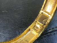 Sparkly Gold Plated Pave Belt Bangle