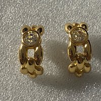 Authentic vintage Christian Dior Gold half moon for pierced earrings