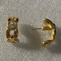 Authentic vintage Christian Dior Gold half moon for pierced earrings