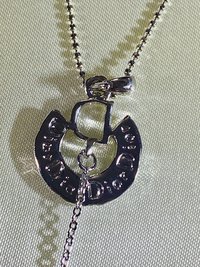 925 CD Dior Signed Pendant on Dainty Ball Chain Necklace