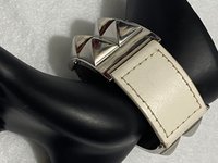 Michael Kors Studded White Leather Bracelet