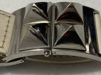 Michael Kors Studded White Leather Bracelet