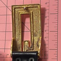 Gold buckle Gucci on black leather belt - Vintage 1990s size small