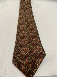 Christian Dior Monssieur Necktie, Vintage with beautiful brown tones Acanthus leaf patterns.