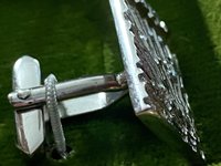 Vintage Seemon's Silver Star Burst Cufflinks and Tie Pin