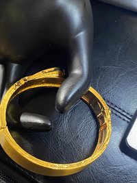 Sparkly Gold Plated Pave Belt Bangle