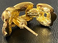 Authentic vintage Christian Dior Gold half moon for pierced earrings