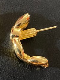 Authentic vintage Christian Dior Gold half moon for pierced earrings