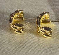 Authentic vintage Christian Dior Gold half moon for pierced earrings