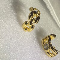 Authentic vintage Christian Dior Gold half moon for pierced earrings