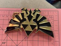 Vintage 2010 Nintendo TM Large Legend of Zelda Gold and black enameled Belt Buckle