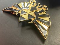 Vintage 2010 Nintendo TM Large Legend of Zelda Gold and black enameled Belt Buckle