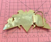 Vintage 2010 Nintendo TM Large Legend of Zelda Gold and black enameled Belt Buckle