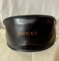 Vintage Red Aviators Designer Sunglasses and Leather Case