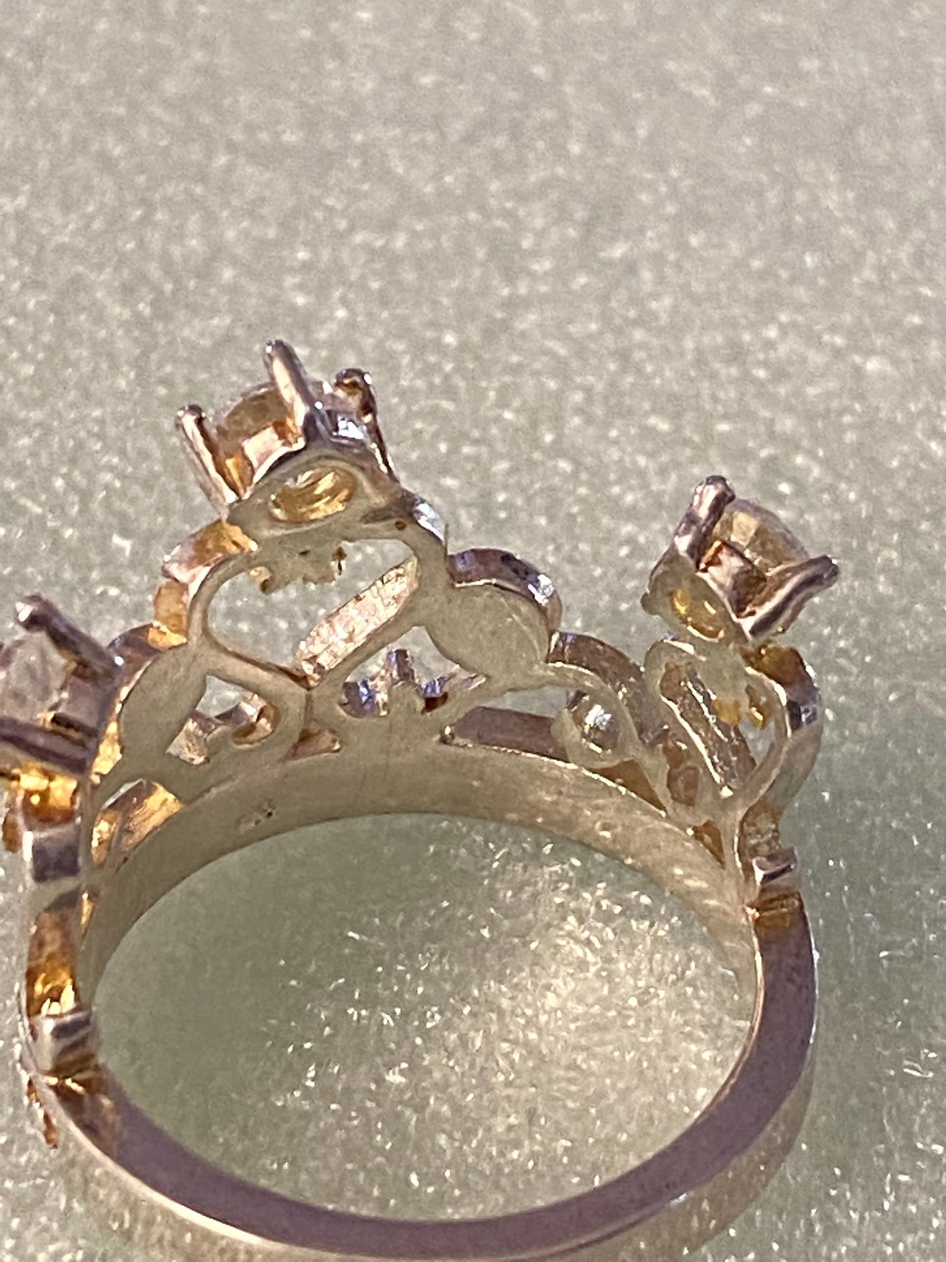 925 stamped Princess heart cubic zirconia ring