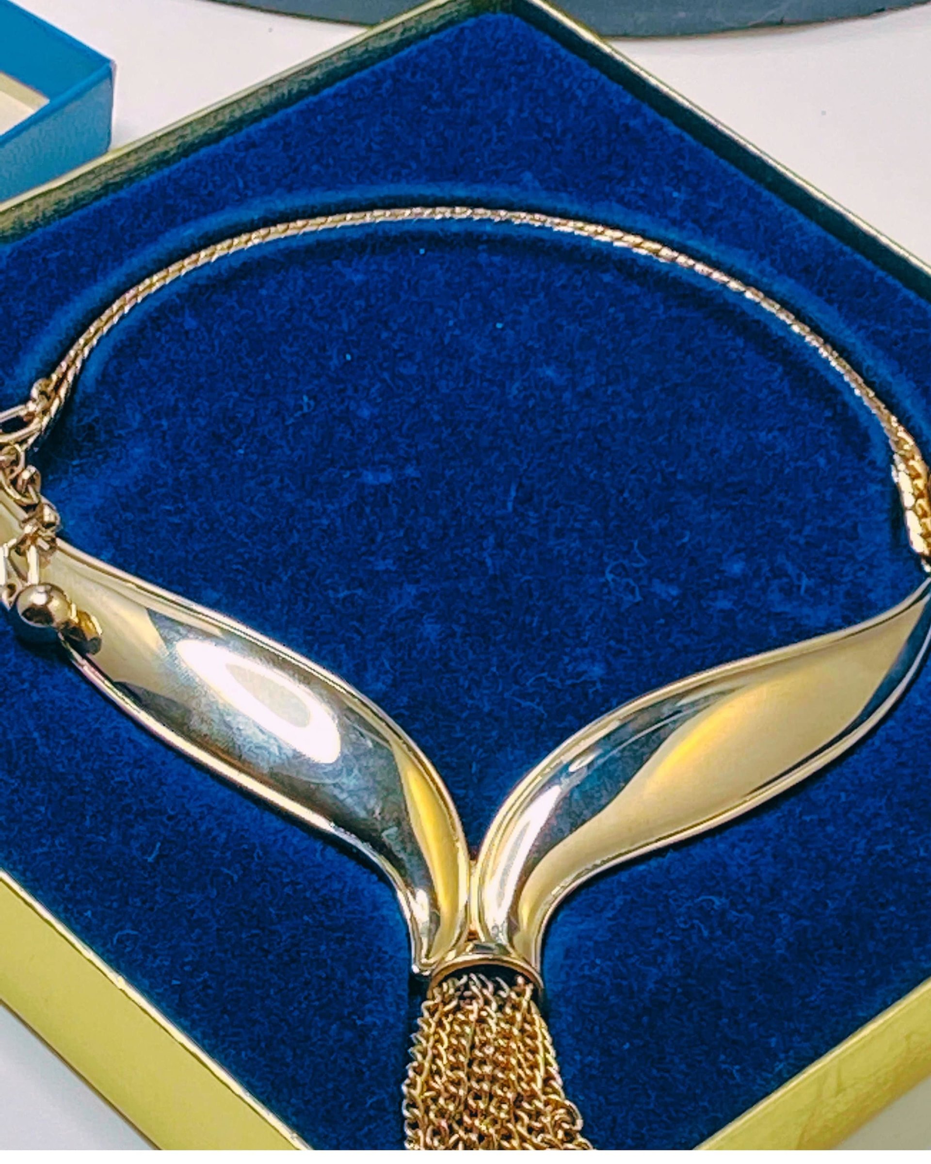 Vintage Gold Tone Mermaid Tail Choker by Avon