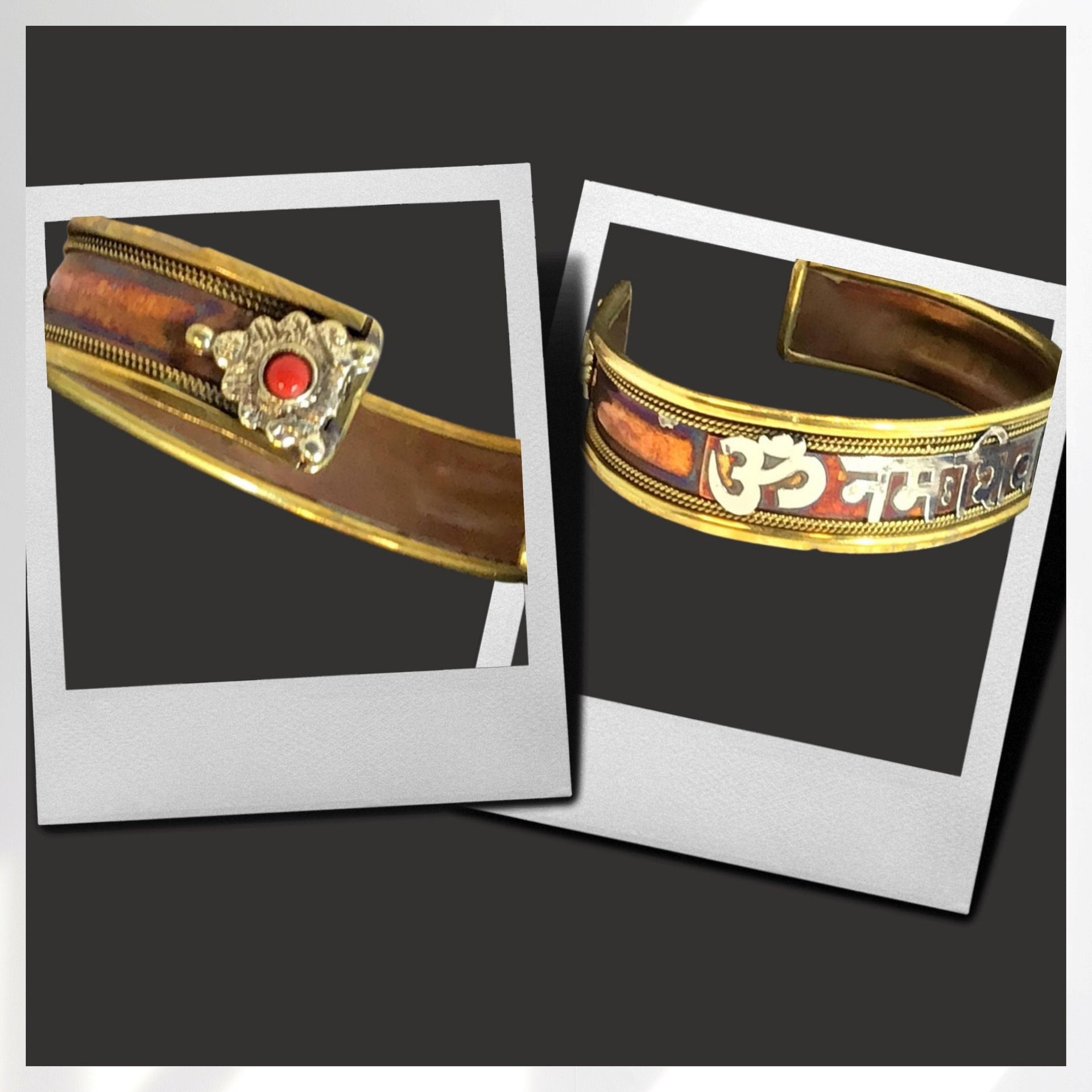 Multi color mantra statement cuff.