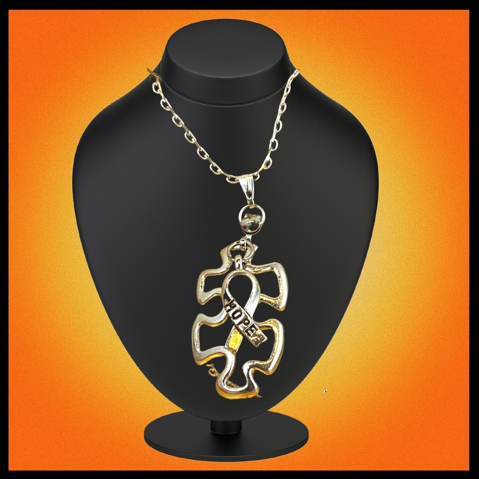 Silver Autism and hope awareness puzzle
