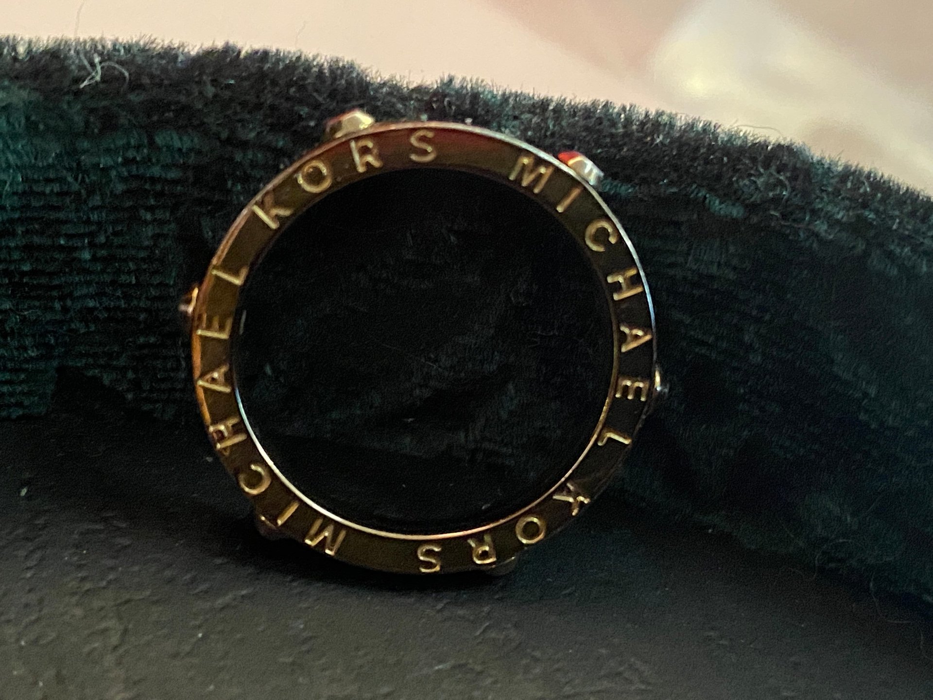 Michael Kors signed Studded stackable Rose Gold tone ring