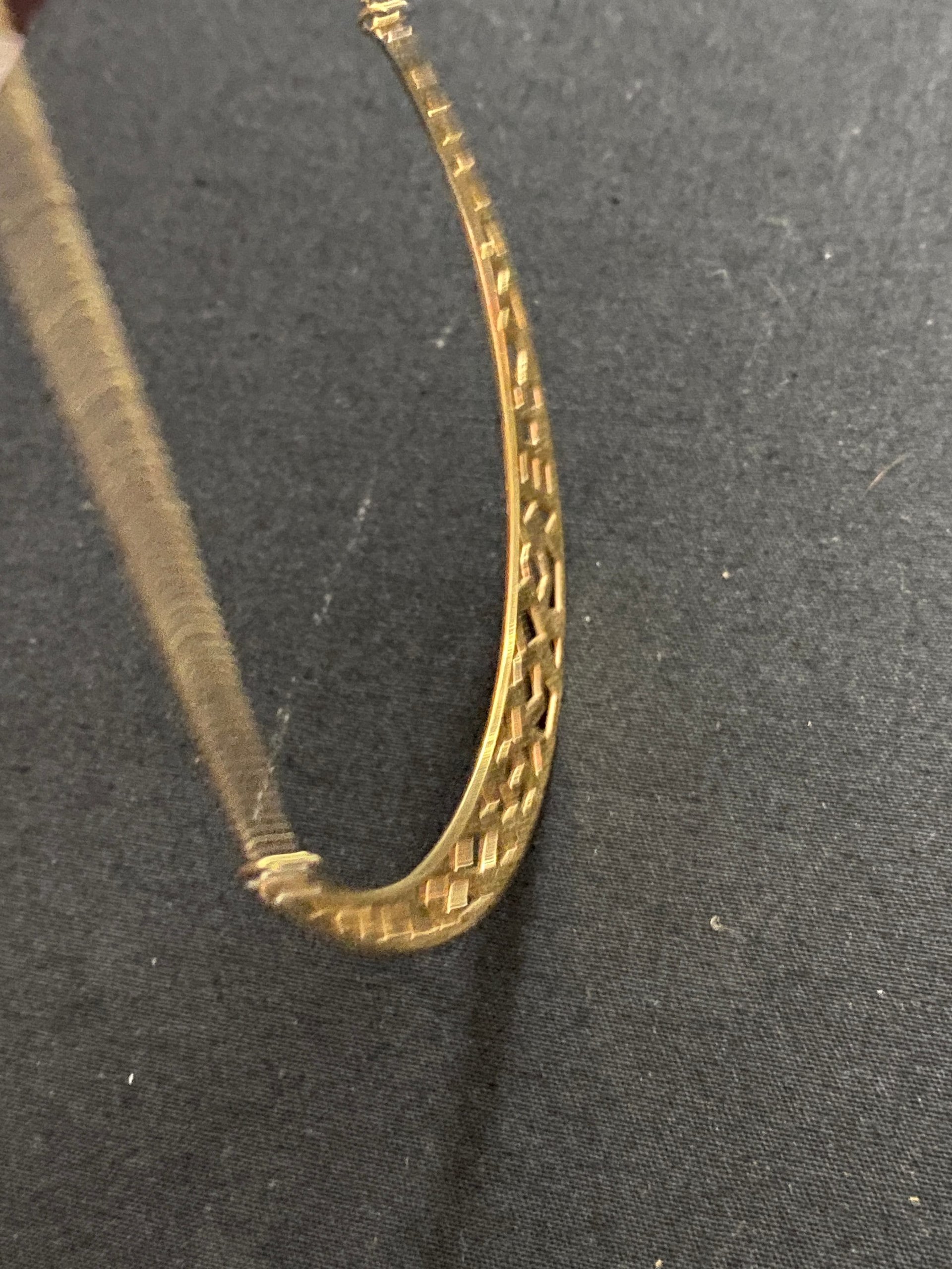 Stella and Dot Gold Tone Avalon Crescent Necklace