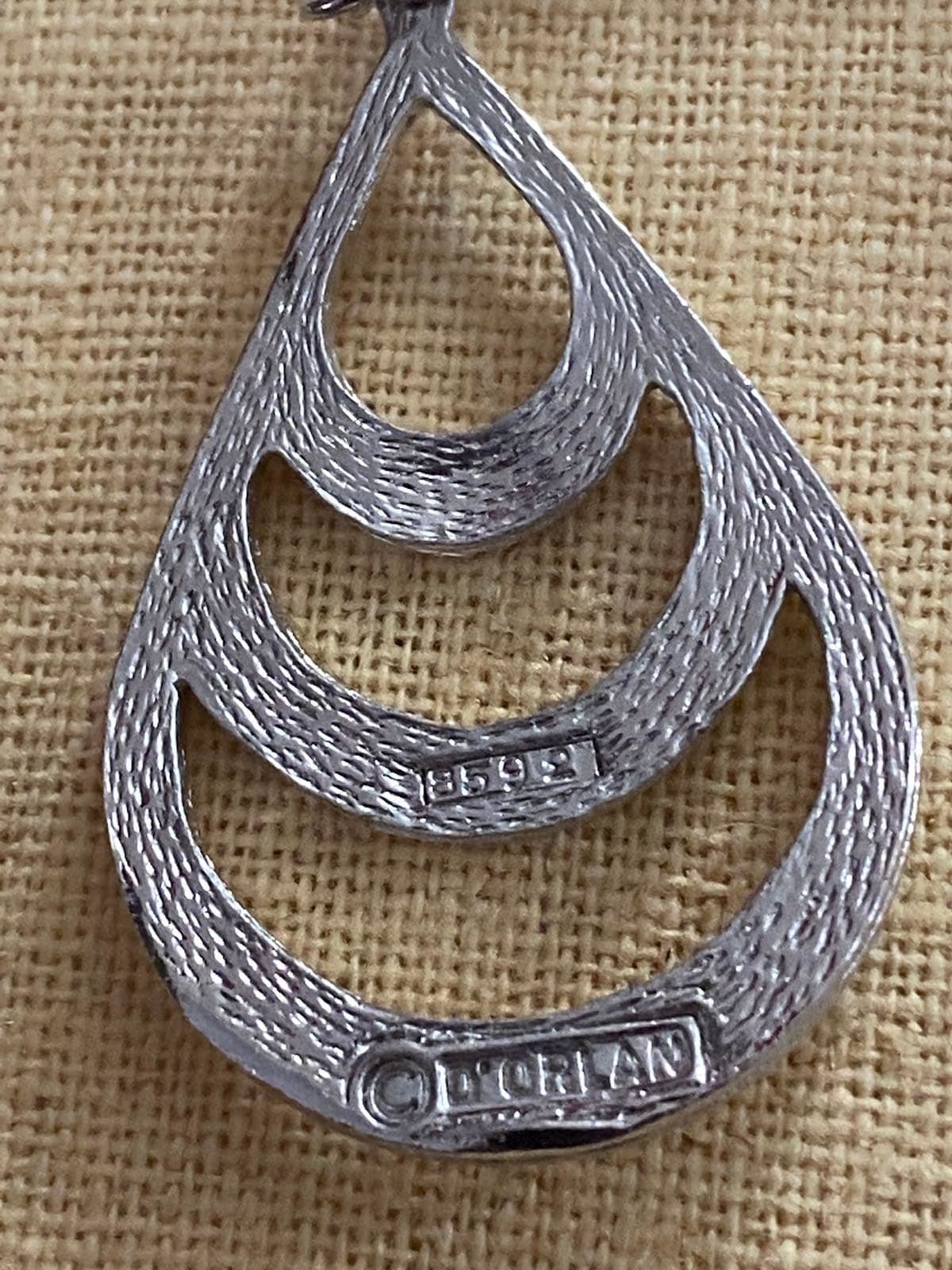Silver Tone Vintage D'Orlan Multi Chain Statement Necklace
