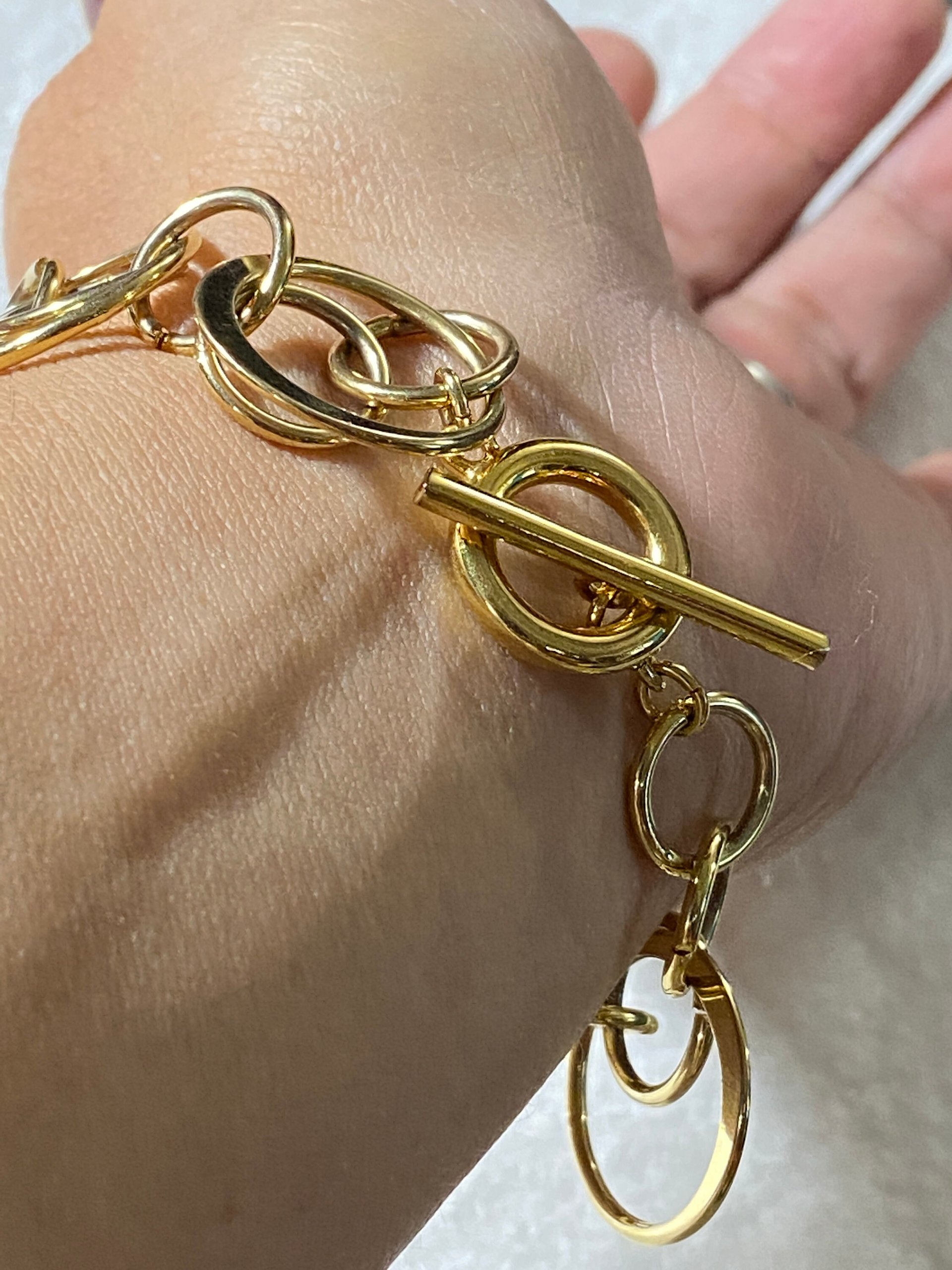 Gold tone Ralph Lauren chunky oval links bracelet