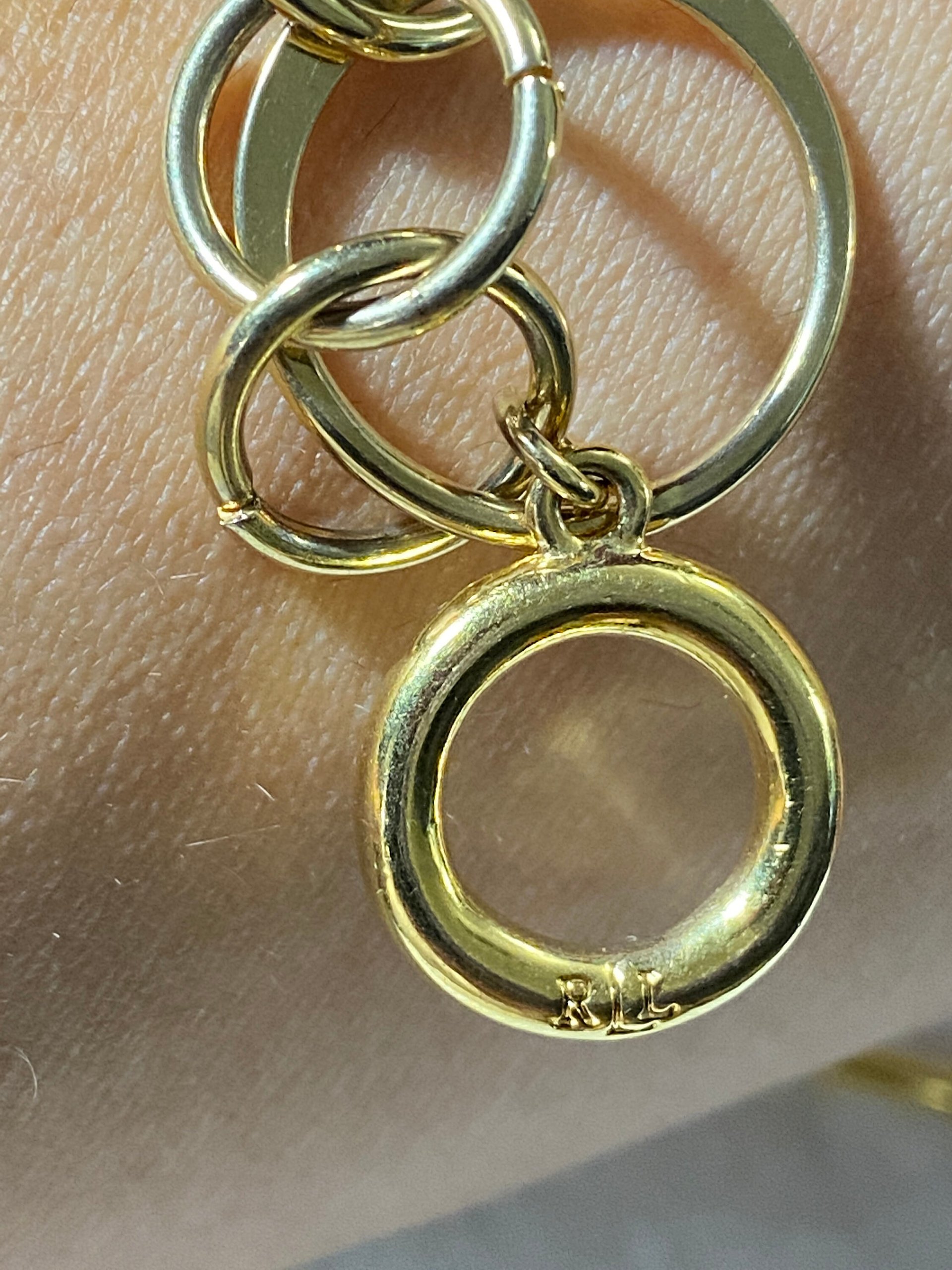 Gold tone Ralph Lauren chunky oval links bracelet