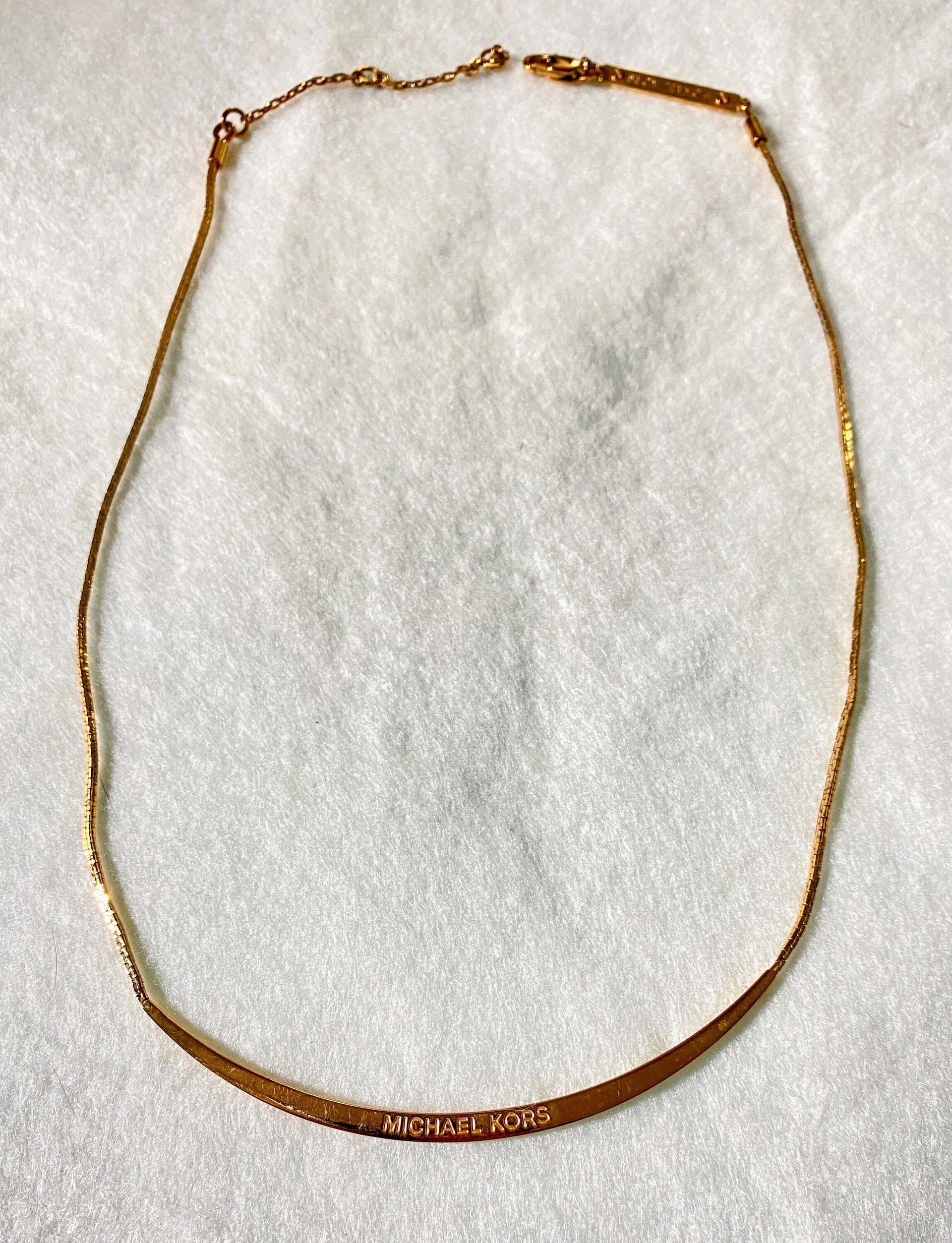 Long Curved Rose Gold Michael Kors Pendant