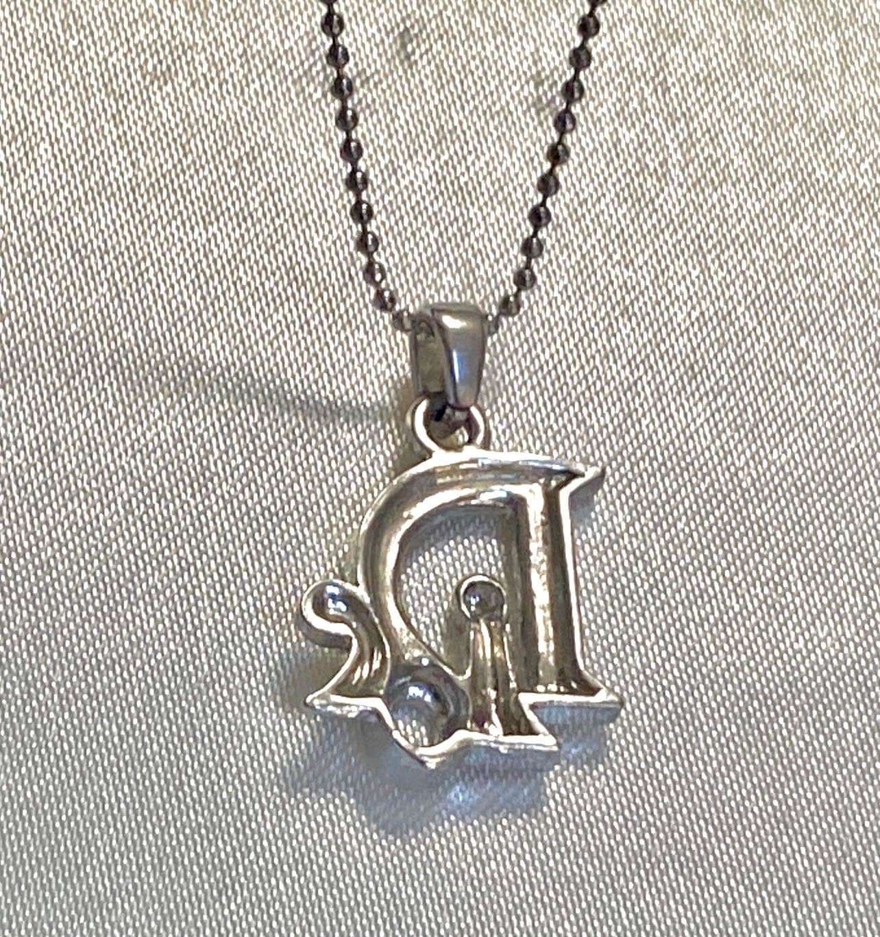 Christian Dior Vintage Dior Silver Logo Necklace