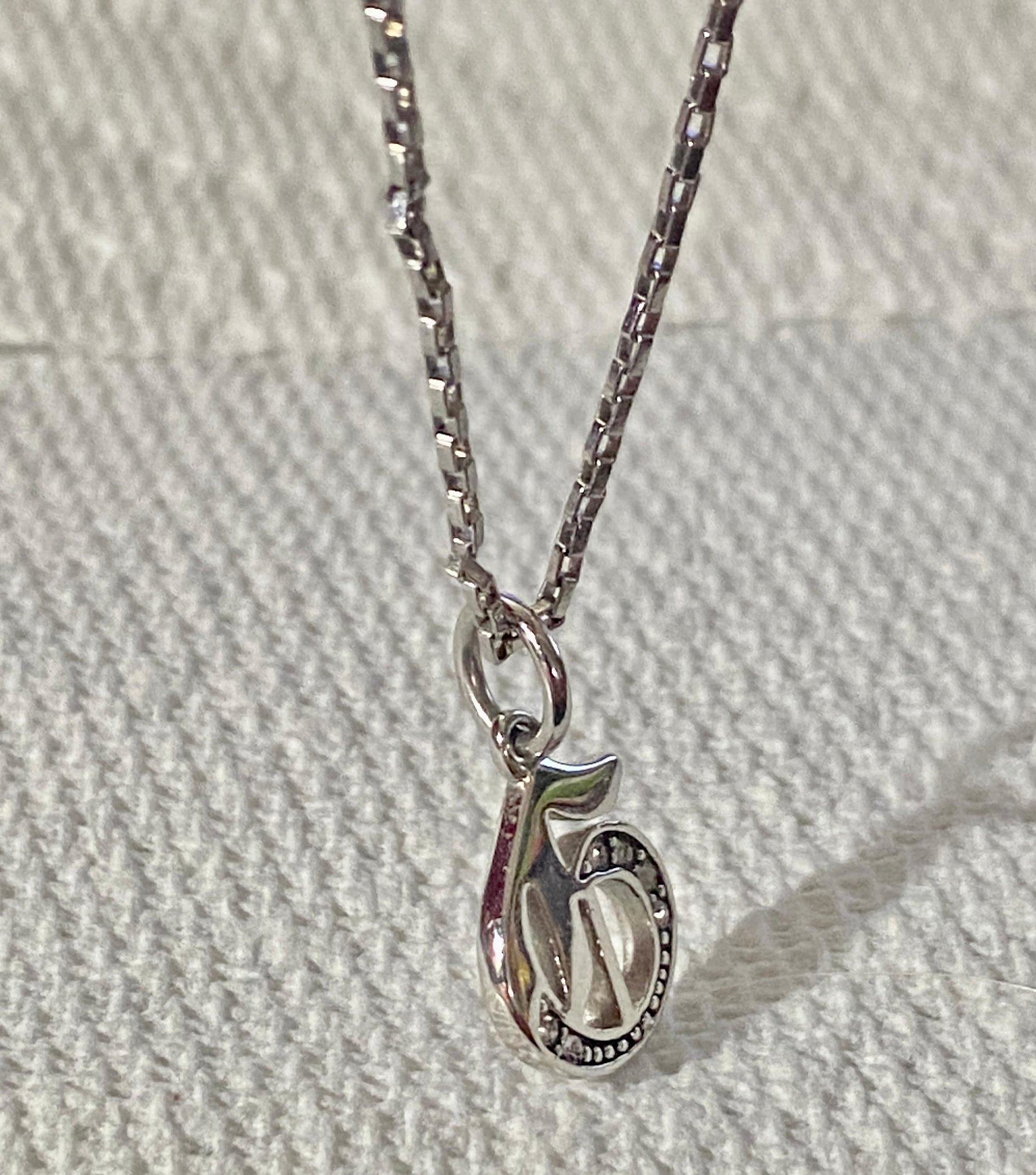 Juicy couture Silver Gothic Letter necklace & pendant