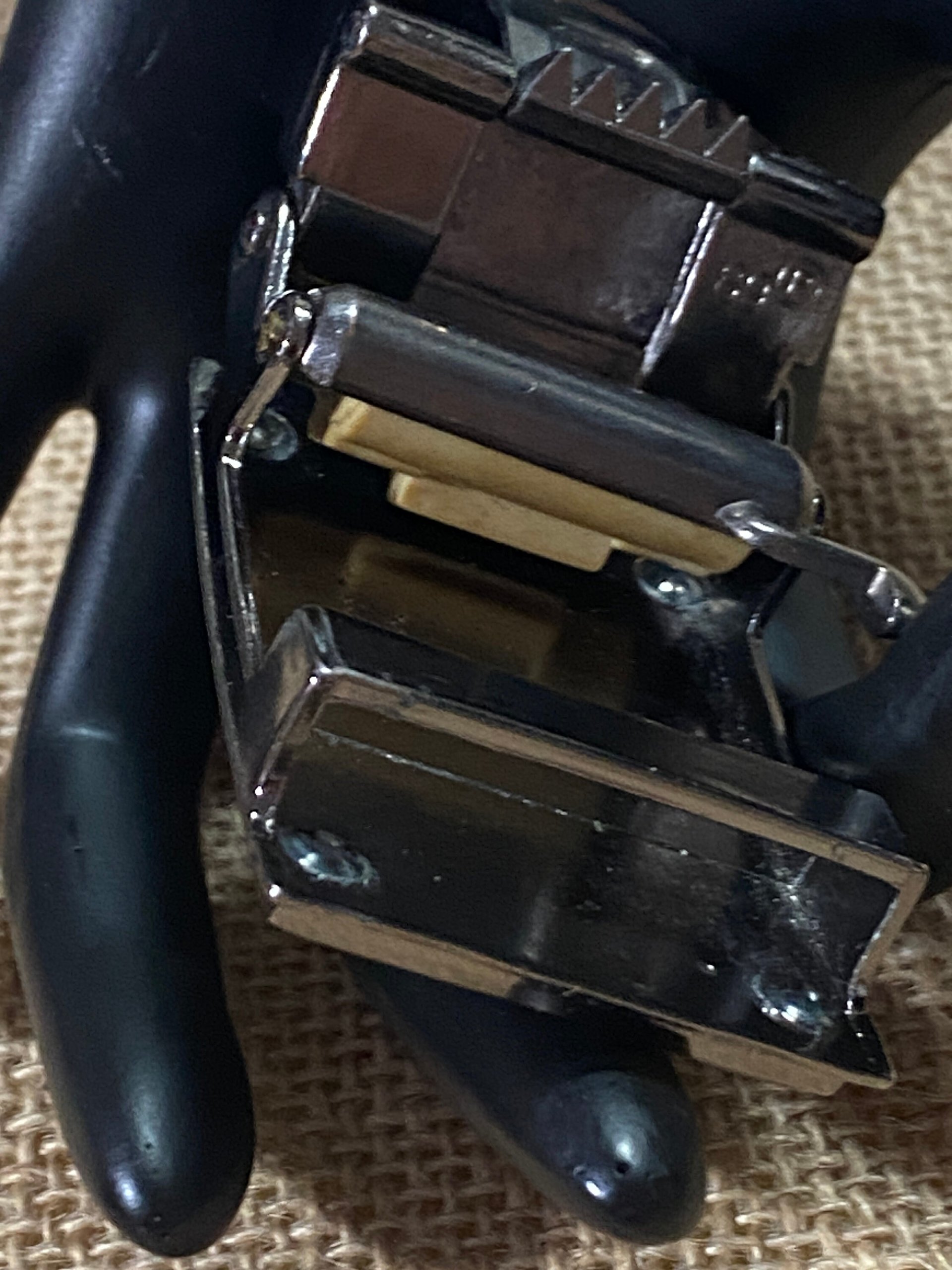 Versace Charcoal belt buckle with Medusa Logo vintage, 1989 stamped