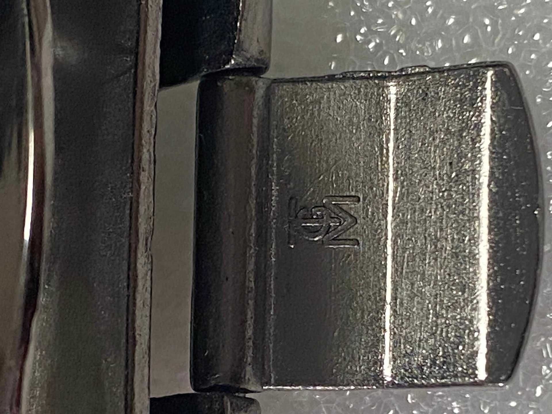 Versace Charcoal belt buckle with Medusa Logo vintage, 1989 stamped