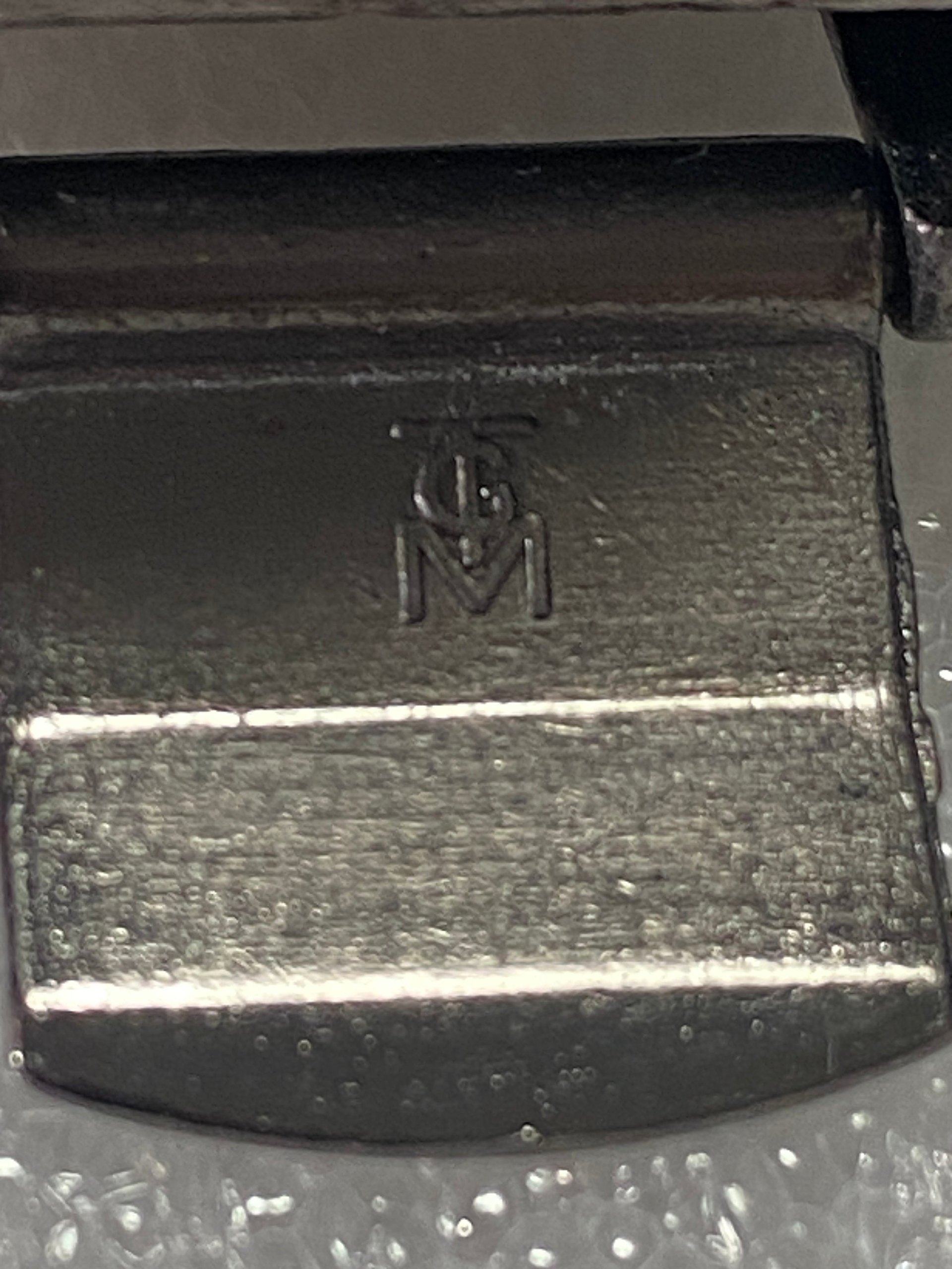 Versace Charcoal belt buckle with Medusa Logo vintage, 1989 stamped