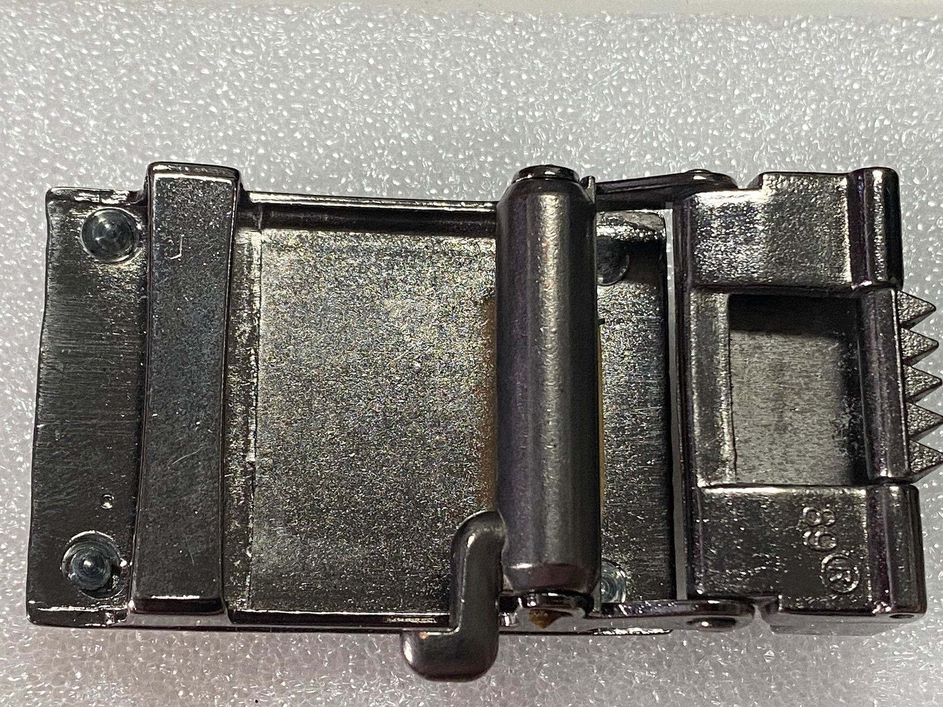 Versace Charcoal belt buckle with Medusa Logo vintage, 1989 stamped