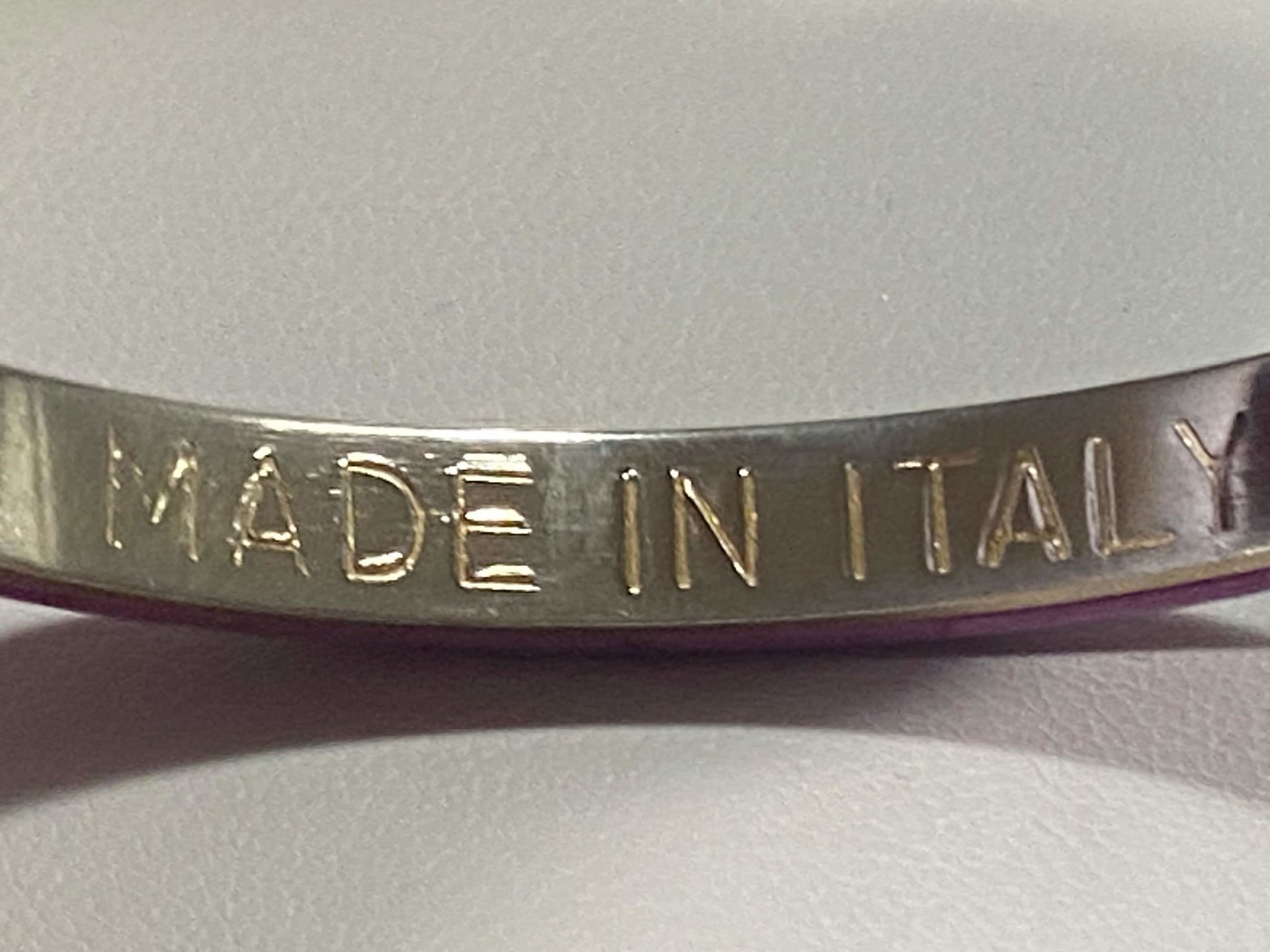 Gucci Vintage 1970s Purple leather bangle