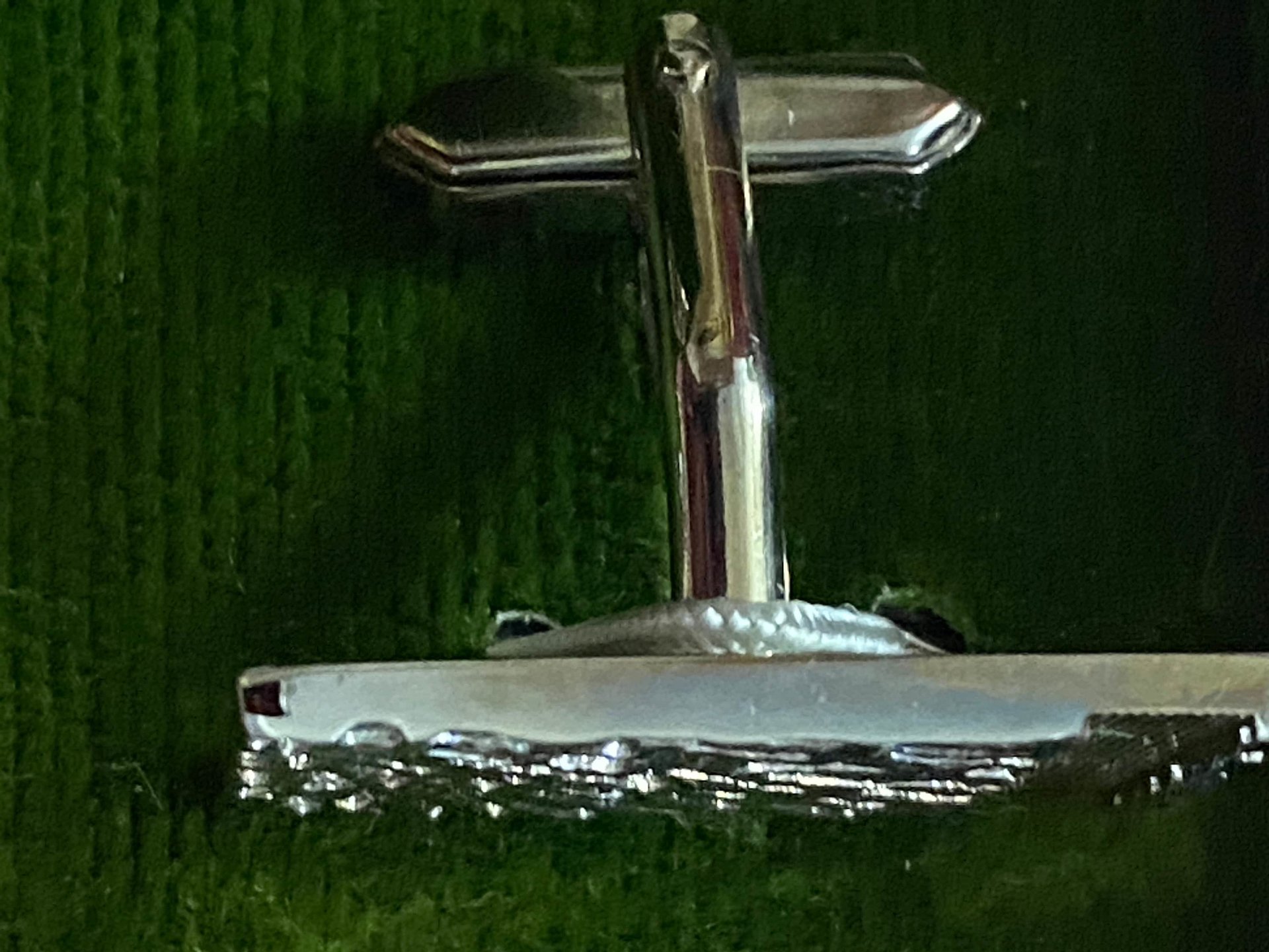 Vintage Seemon's Silver Star Burst Cufflinks and Tie Pin