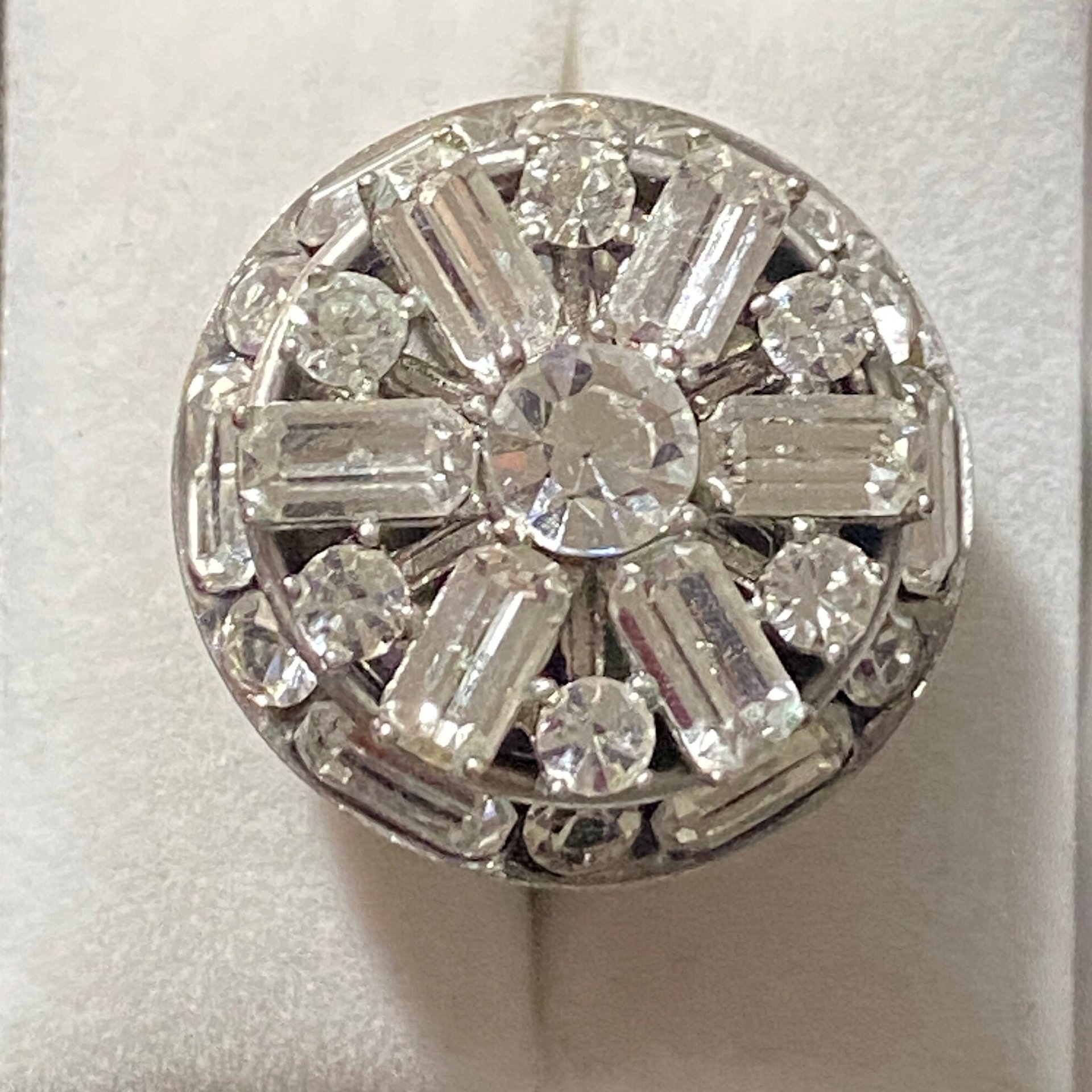 Juicy Couture silver tone large adjustable statement ring