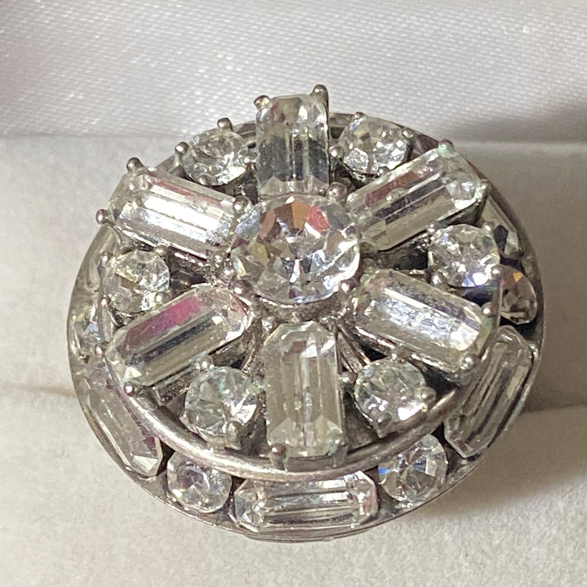 Juicy Couture silver tone large adjustable statement ring